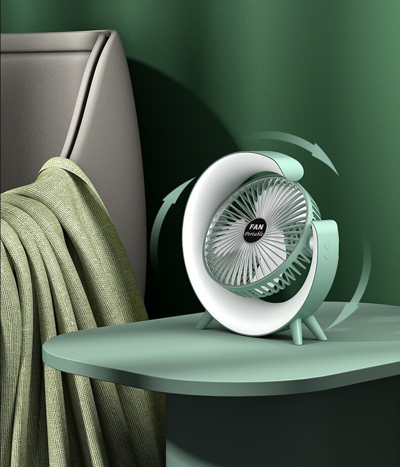 Вентилятор SUPERNOWA с подсветкой лампочкой ручной мини настольный. RGB - фотография № 2