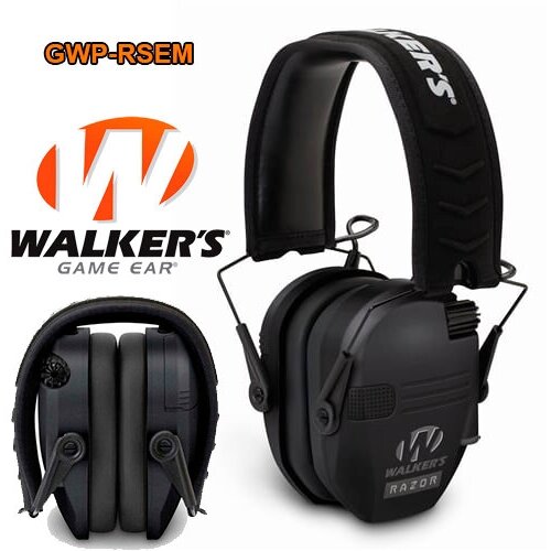 Активные наушники для стрельбы WALKERS Razor Black