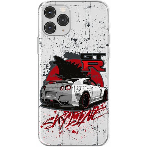 Силиконовый чехол Mcover для Apple iPhone 11 Pro с рисунком Nissan GTR Skyline силиконовый чехол mcover для apple iphone 7 с рисунком nissan gtr skyline