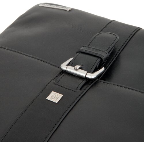 фото Сумка планшет sergio belotti повседневная, натуральная кожа, внутренний карман, регулируемый ремень, черный
