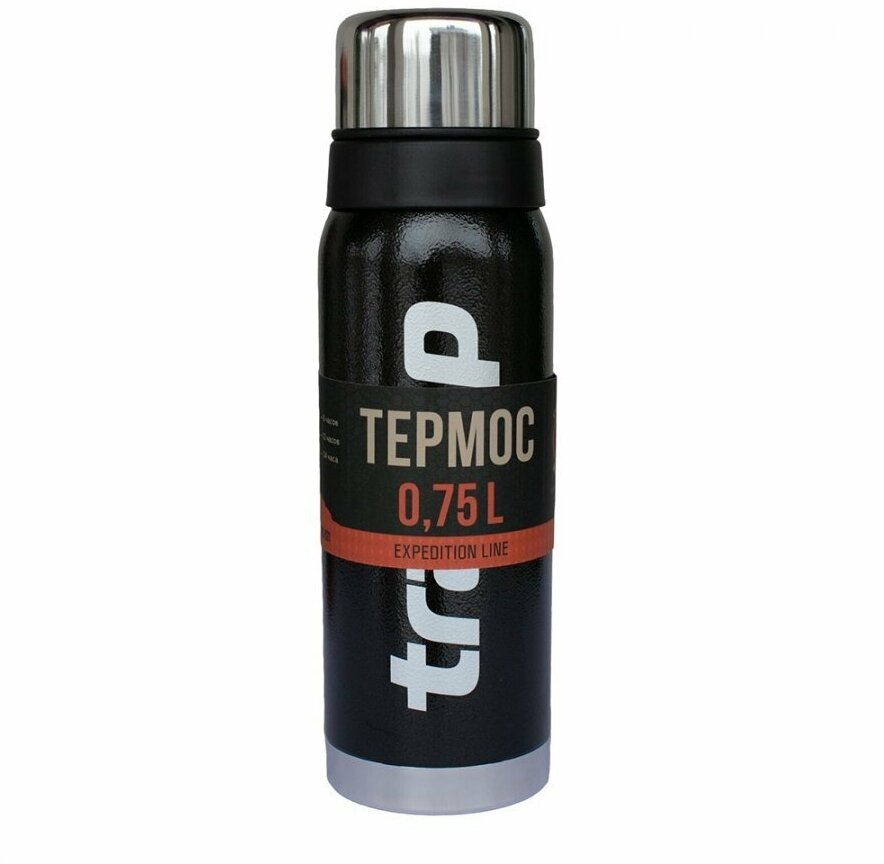 Термос для напитков "Tramp", 750 мл, черный, TRC-031