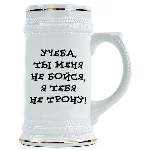 фото Пивная кружка учеба, ты меня не бойся - я тебя не трону drabs