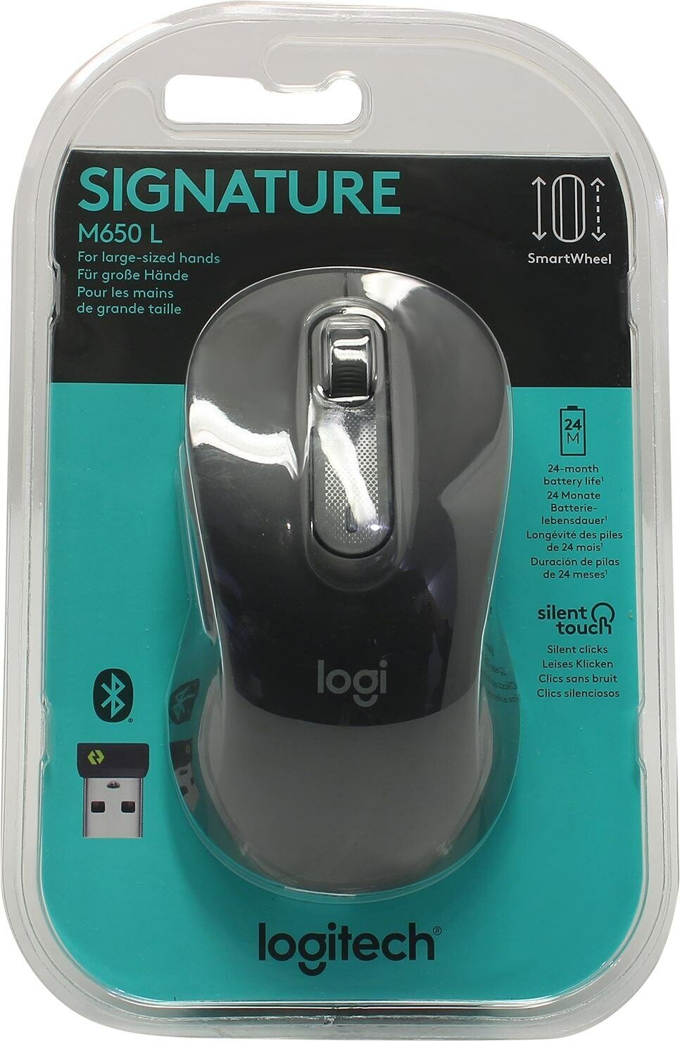 Мышь Logitech Signature M650 L графит (910-006236) - фото №11