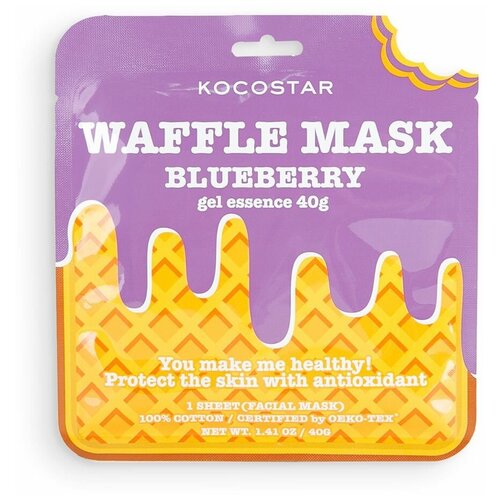 Маска вафельная противовоспалительная для лица Черничное наслаждение / Waffle Mask Blueberry 40 г