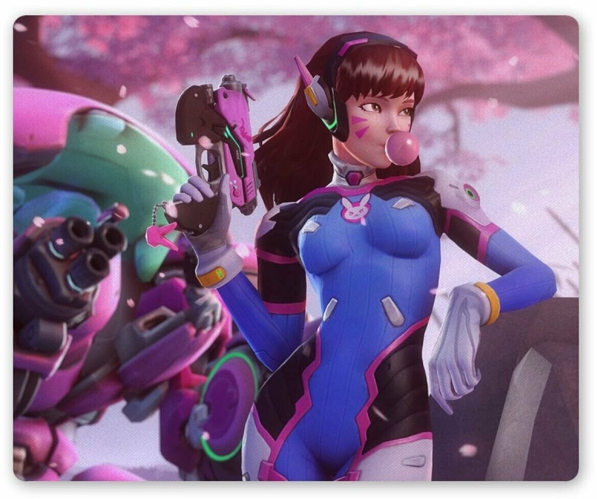 Коврик для мышки прямоугольный Overwatch - D.Va