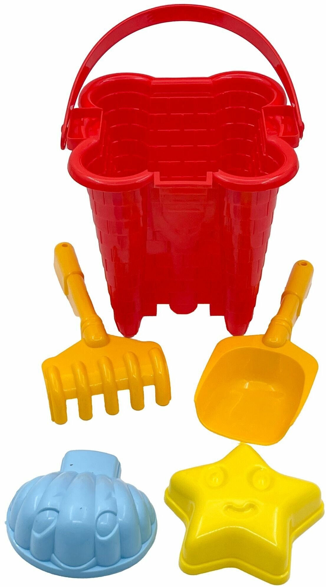 Набор игрушек для песочницы (Ведерко, грабли, лопата, формочки)