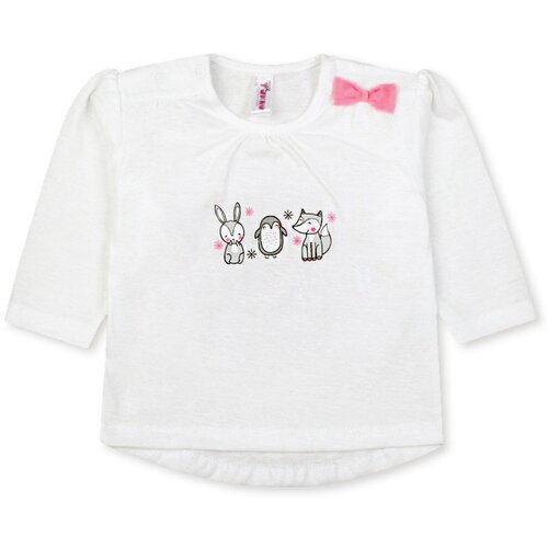 Лонгслив TAKRO,  для девочек, хлопок, размер 74-80, белый