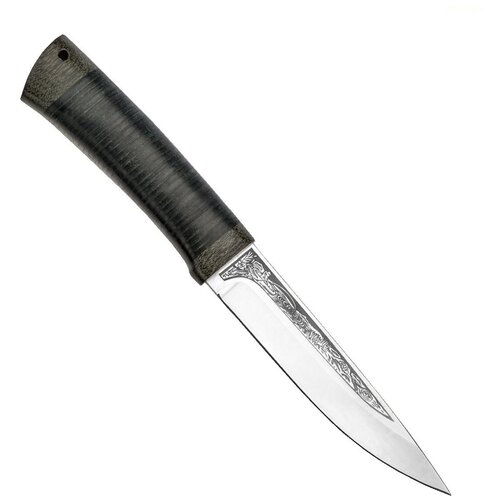 Нож Пескарь АИР Златоуст, сталь 95Х18, рукоять кожа нож заноза аир златоуст сталь 95х18 рукоять кожа