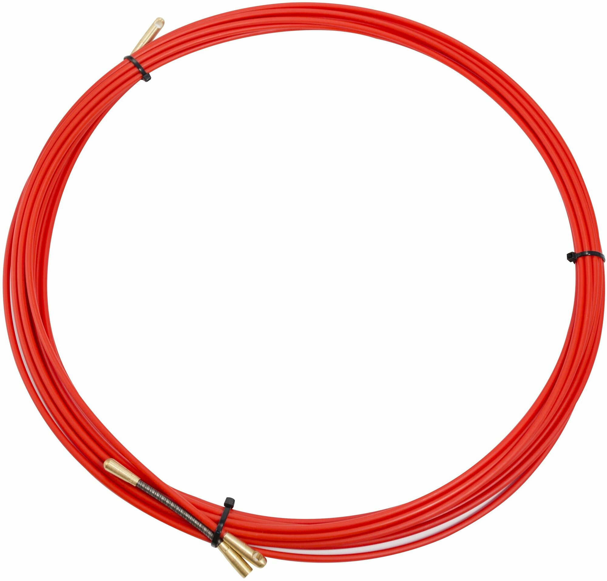 Протяжка для кабеля REXANT, мини УЗК в бухте 10м, стеклопруток d3,5 мм, красная