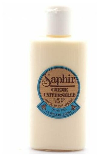 Очиститель-бальзам для всех видов гладких кож Creme Universelle SAPHIR, пластиковый флакон, 150 мл. — фото 1