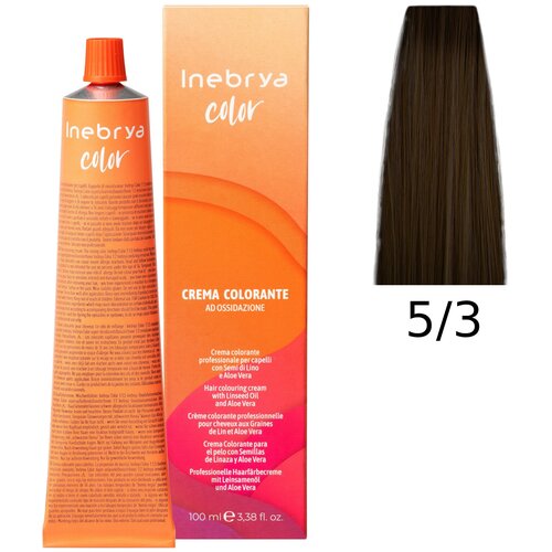 Крем-краска Inebrya Color Professional 5/3 Светлый шатен Золотистый 100 мл