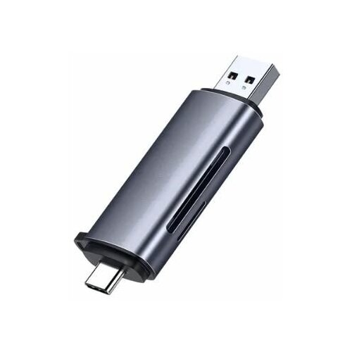 Картридер OTG Type-C/USB 3.0/SD/TF Onten OTN-531N серый устройство для чтения micro sd карт памяти usb type c otg