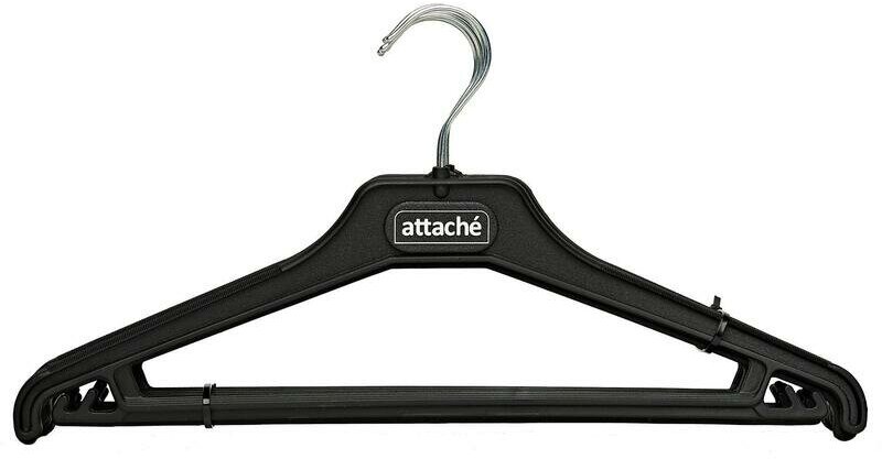 Вешалка-плечики для легкой одежды Attache С025 черная (размер 44-46, 5 штук в упаковке) - фотография № 4