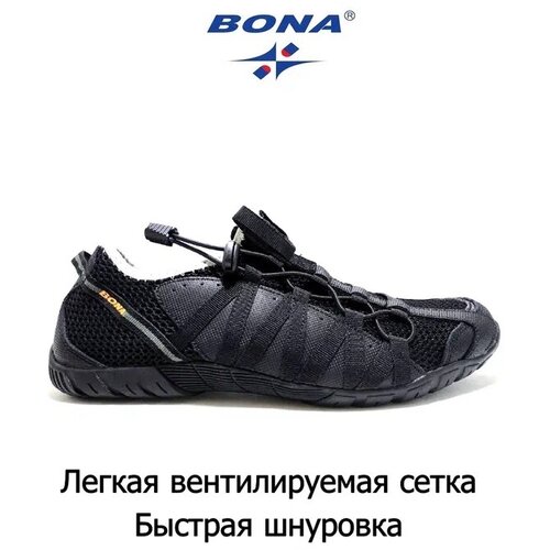 фото Кроссовки bona, летние, воздухопроницаемые, размер 41, черный