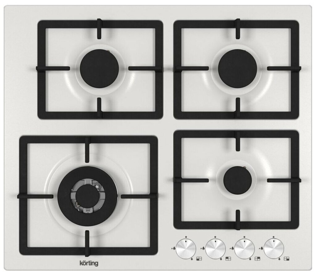 Газовая варочная панель Korting HG 697 CTW, белый