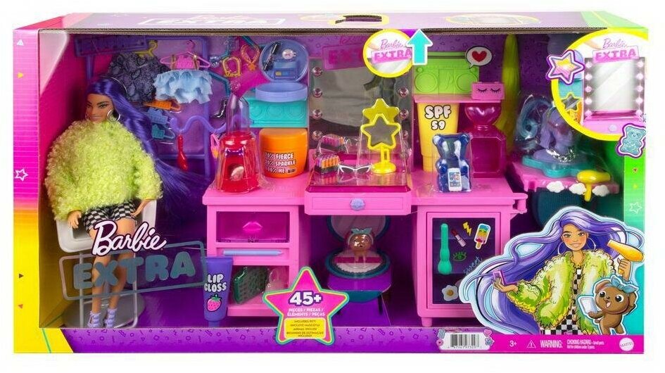 Набор игровой Mattel Barbie Экстра Туалетный столик