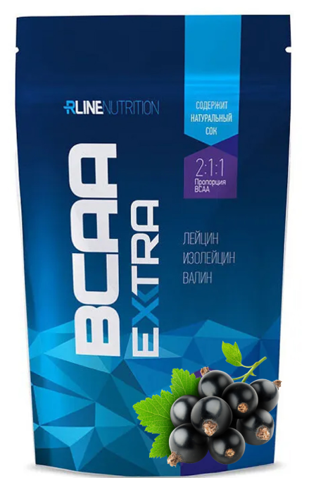 Аминокислоты RLine BCAA Extra Powder, черная смородина, 200 гр.