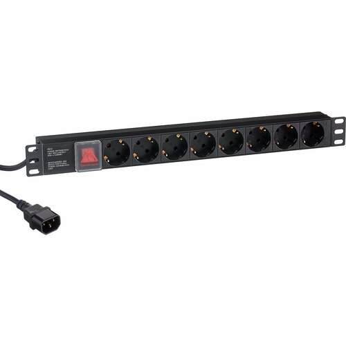 Блок силовых розеток Exegate ServerPro PDU-19H806 Al-8S-C14-3-SW