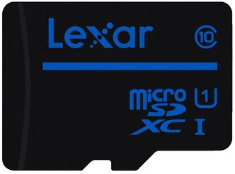 Карта памяти Lexar microSDXC Class 10 UHS Class 1 64 GB, чтение: 80 MB/s, запись: 10 MB/s