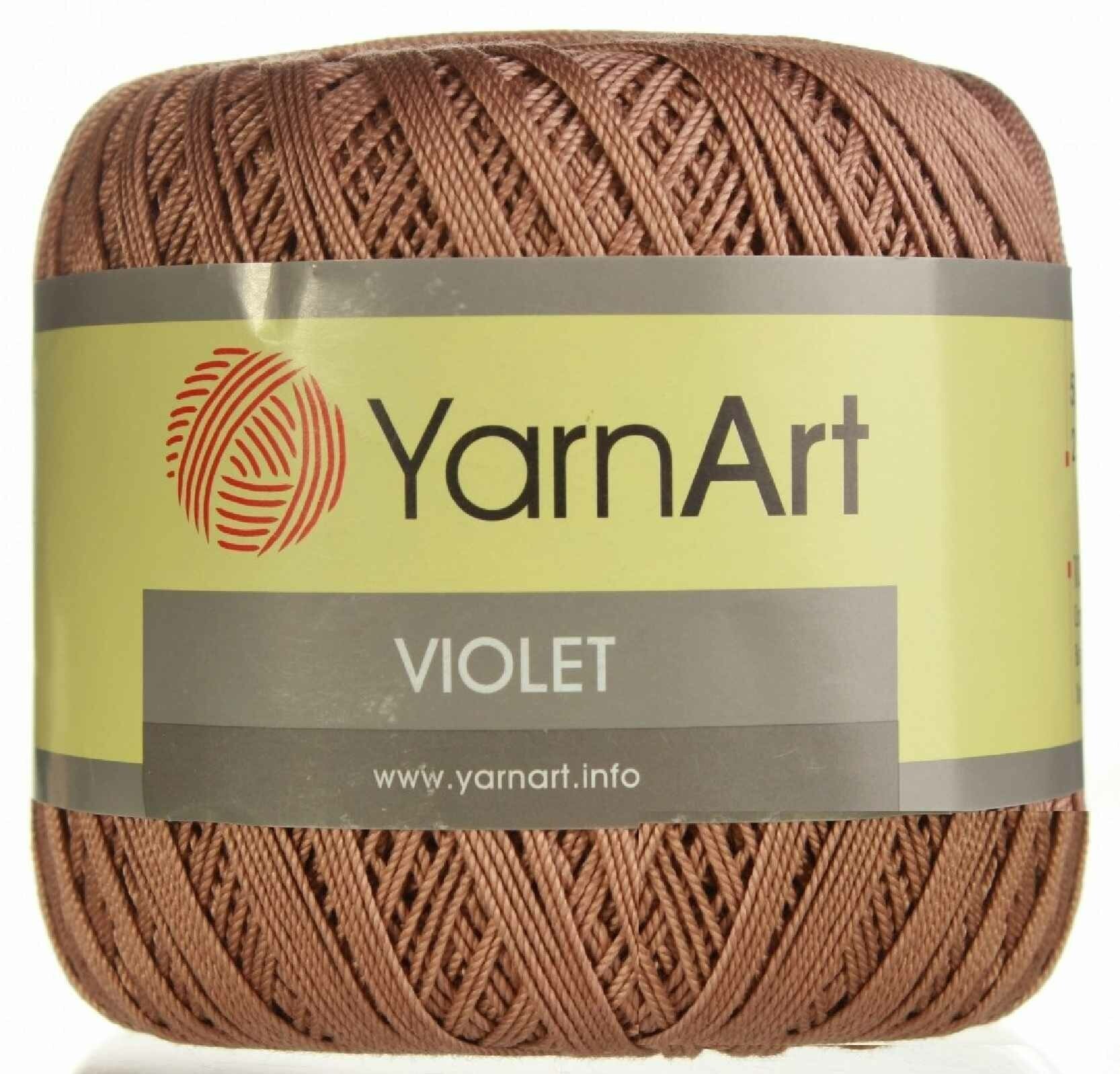 Пряжа YarnArt Violet какао (15), 100%мерсеризованный хлопок, 282м, 50г, 1шт