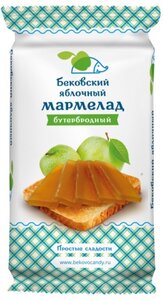 Мармелад бековский яблочный бутербродный, натуральный, 270 гр