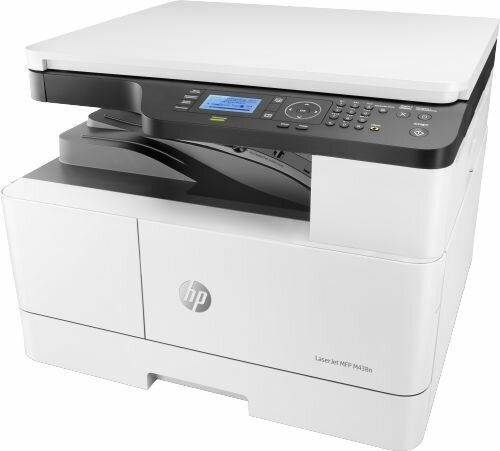 МФУ HP LaserJet MFP M438n 8AF43A p/c/s, A3, 1200dpi, 22ppm, 256Mb, 2trays 100+250, USB/Eth, cart. 4000 pages USB cable in box