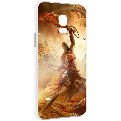 Чехол MyPads God Of War III для Samsung Galaxy S5 mini задняя-панель-накладка-бампер