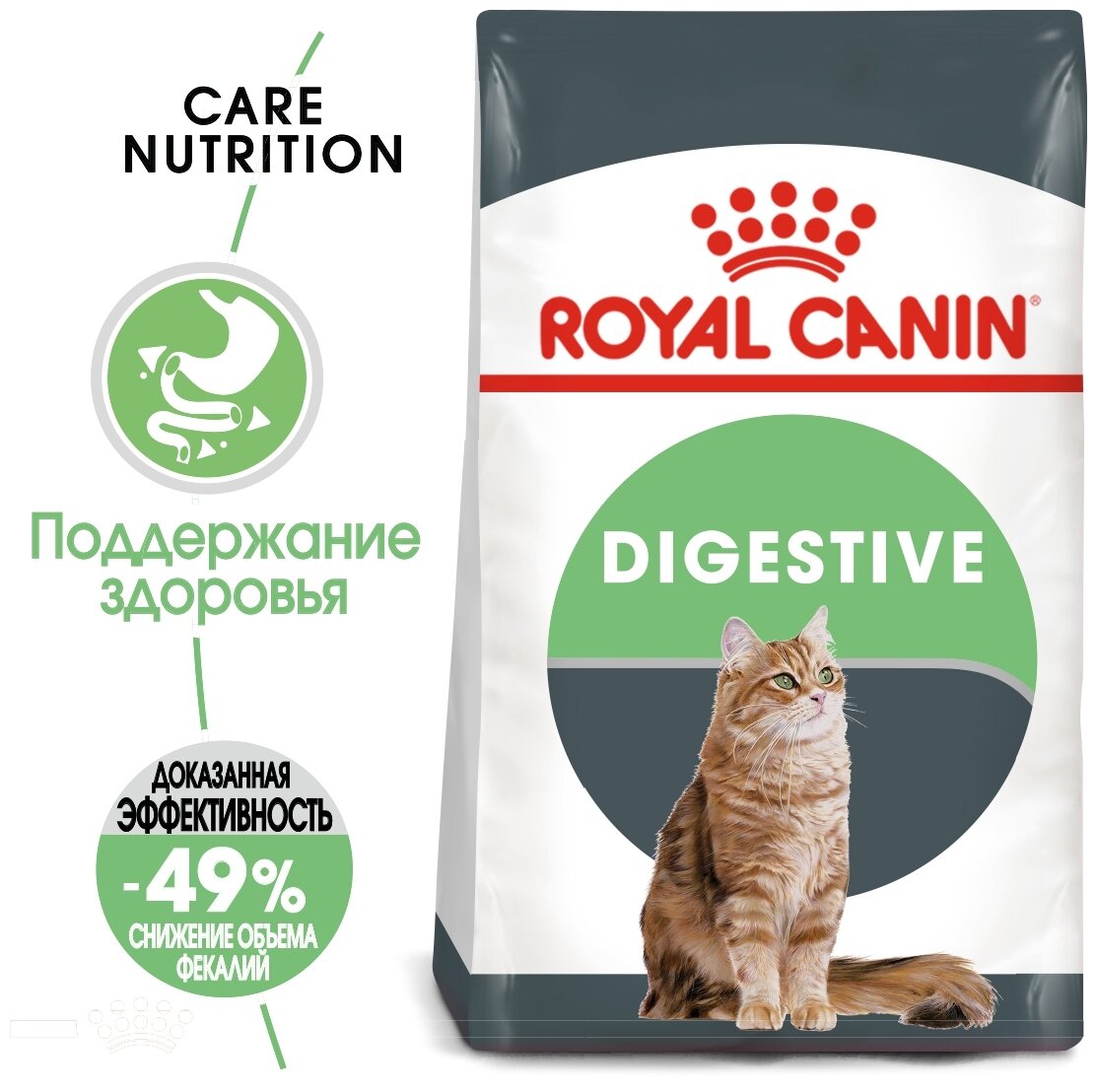 Сухой корм Royal Canin Digestive для взрослых кошек для комфортного пищеварения, 400г - фото №19