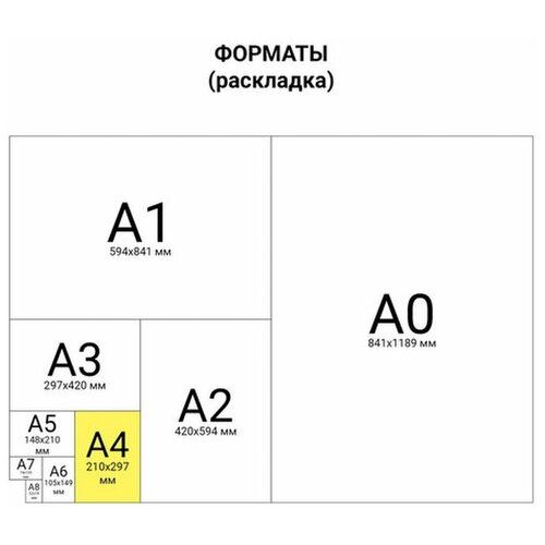 Папка для черчения школьная, 200г/м2, А4, 24 листа папка для черчения а3 24 листа школьная без рамки блок 200 г м²