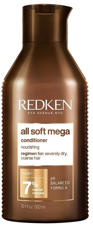 Redken All Soft Mega - Редкен Олл Софт Мега Кондиционер для очень сухих и ломких волос, 300 мл -