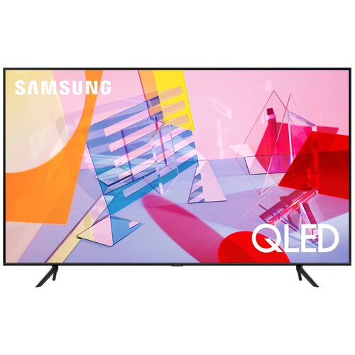 фото 55" телевизор samsung qe55q60tau qled, hdr (2020), черный