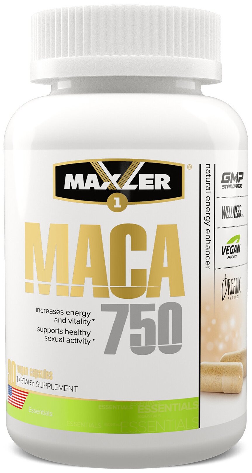 Мака перуанская Maxler Maca 750, 90 вегетарианских капсул