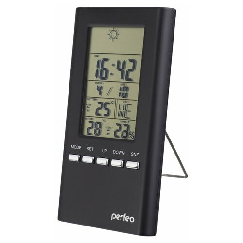 Метеостанция Perfeo Meteo (PF-S3331F), черный perfeo часы будильник briton чёрный pf f3605 время температура дата