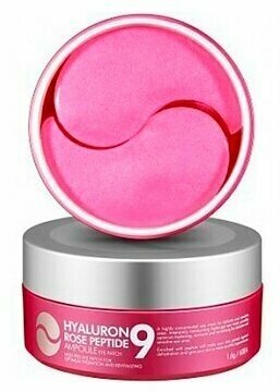 MEDI-PEEL Гидрогелевые патчи с экстрактом розы и пептидами Hyaluron Rose Peptide 9 Ampoule Eye Patch, 60 шт.