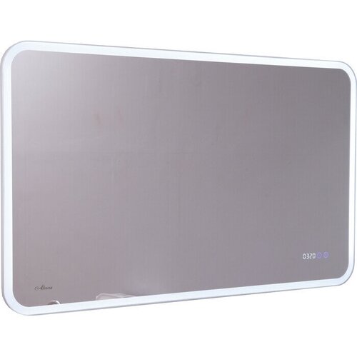 Зеркало Alcora Viana Led 120x70 с анитазпотеванием, часы (ЗЛП210 Super Pack)