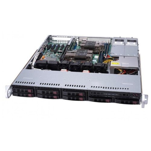 Сервер Supermicro SuperServer 1029P-MTR без процессора/без накопителей/количество отсеков 2.5 hot swap: 8/800 Вт/LAN 1 Гбит/c серверная платформа 2u supermicro sys 520p wtr