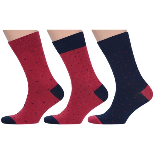 Комплект из 3 пар мужских носков MoscowSocksClub микс 8, размер 25 (38-40)