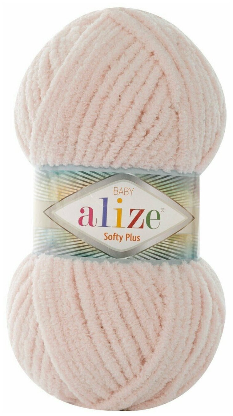 Пряжа Alize Softy Plus/ Софти Плюс/ 120 м, 100 гр. / 382 телесный- 1 шт