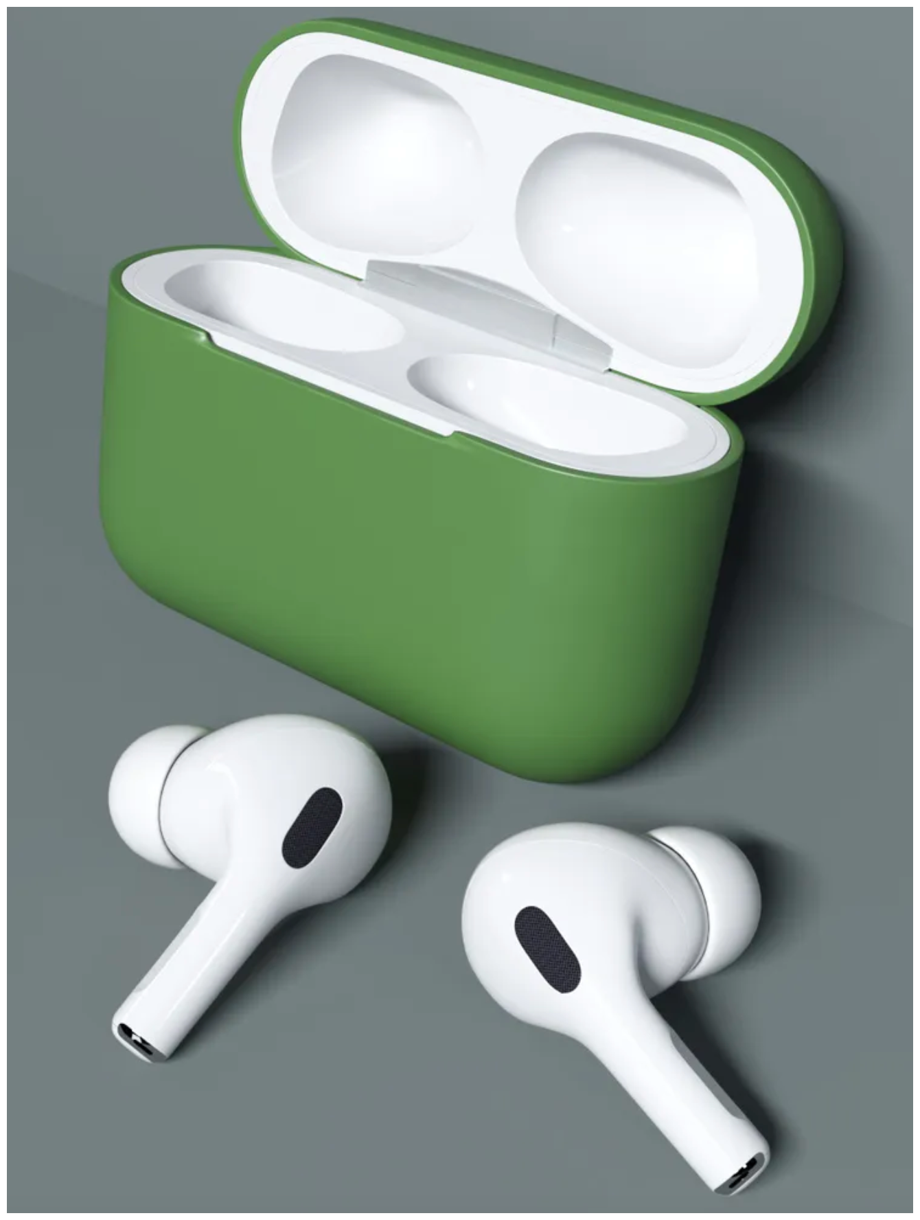 Чехол для AirPods Pro, SSY, Силиконовый кейс на Аирподс Про, Чехол для Air Pods, Кейс на наушники Айрподс, Зеленый