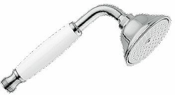 Ручной душ Cezares CZR-U-D1FC-01-Bi Ручной душ, ручка белая, исполнение хром