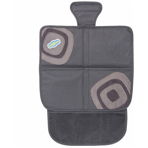 Защитная накидка Смешарики SM/COV-010 GY/BL, на сиденье под автокресло-бустер, ПВХ, антискользящее покрытие, сетчатый карман сер./синий