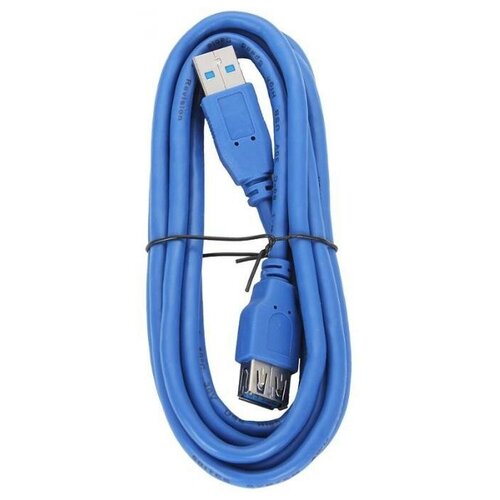 Удлинитель 5bites USB - USB (UC3011-018F), 1.8 м, синий кабель 5bites usb am af 1 8m uc3011 018f