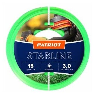 Леска для садового триммера PATRIOT Starline D 2,0 мм L 15 м, звезда, 200-15-3 - фотография № 4