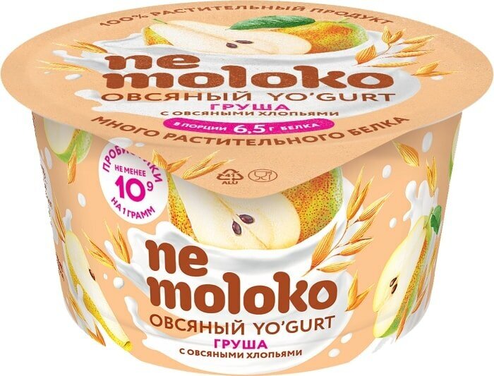 Десерт Nemoloko Овсяный с грушей 130г