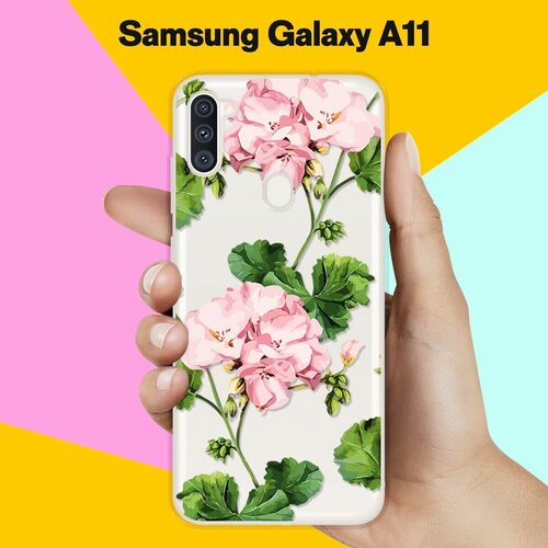 Силиконовый чехол Розовые цветы на Samsung Galaxy A11 силиконовый чехол розовые цветы на samsung galaxy a10