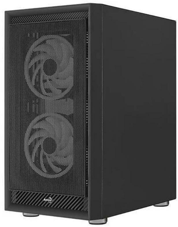 Корпус ATX AEROCOOL Graphite-G-BK-v2, Midi-Tower, без БП, черный [accm-pb24033.11] - фото №9