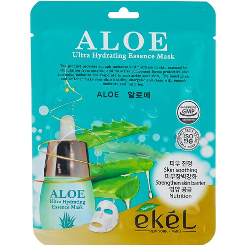 Ekel Ultra Hydrating Essence Mask Aloe Тканевая маска с алоэ 25 мл