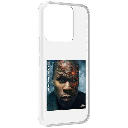 Чехол MyPads 50 Cent - Before I Self Destruct мужской для Tecno Spark Go 2022 / Tecno Spark 8C задняя-панель-накладка-бампер