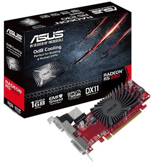 Видеокарта ASUS Radeon R5 230 625MHz PCI-E 2.1 1024MB 1200MHz 64 bit DVI HDMI HDCP