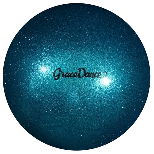 фото Мяч для художественной гимнастики блеск 18,5 см, 400 гр, цвет голубой 4327164 grace dance